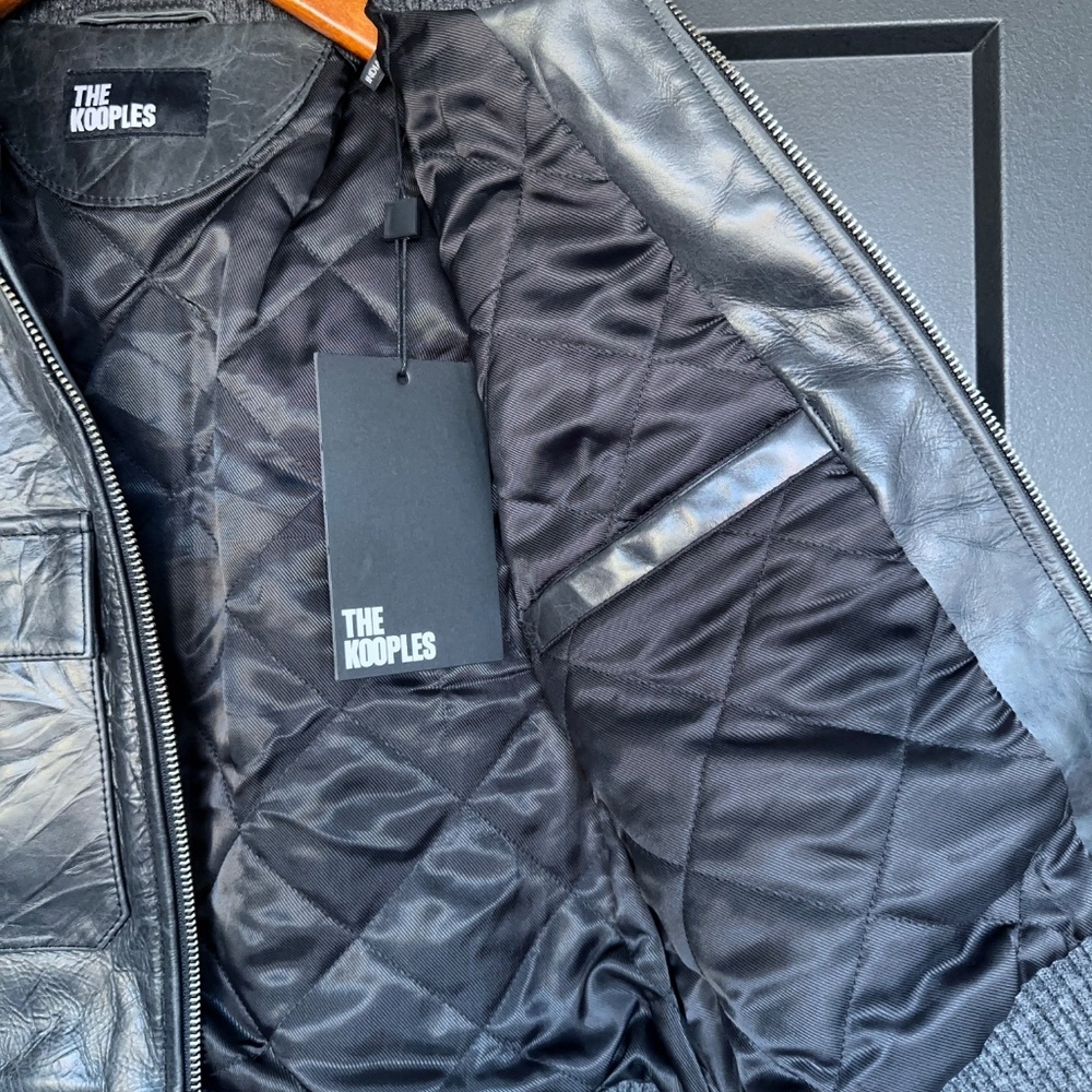 🖤⛓️NWT | The Kooples | Distressed Cowhide Leather Cropped Jacket | $715 RETAIL! - Picture 9 of 11